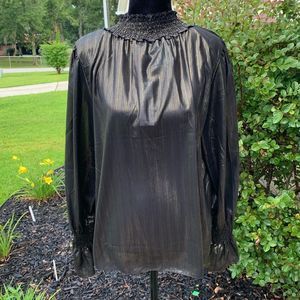 NWT~ Black & Gold Worthington Top Sz XL
